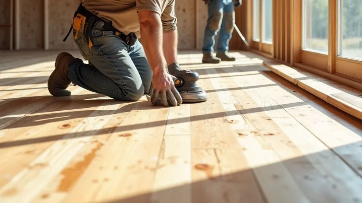 Hardwood going into a new-construction home on schedule in Idaho