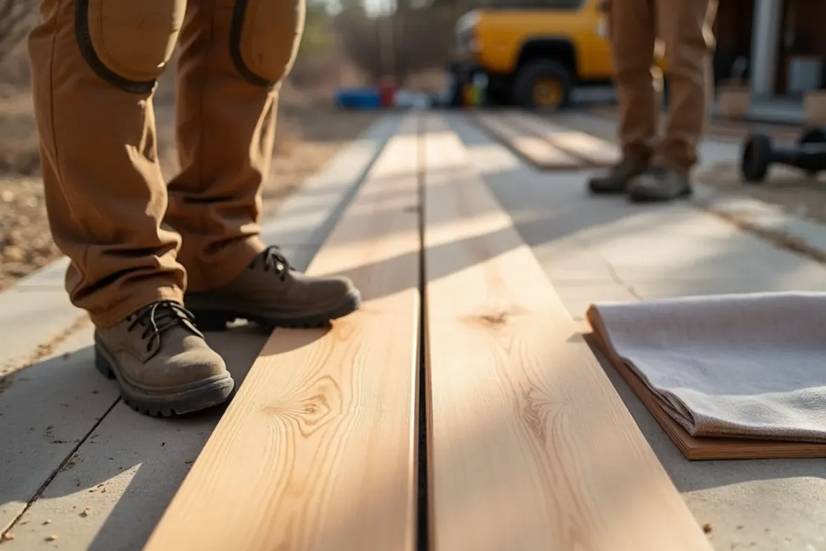 Scope and materials laid out for matching & blending in Idaho Falls