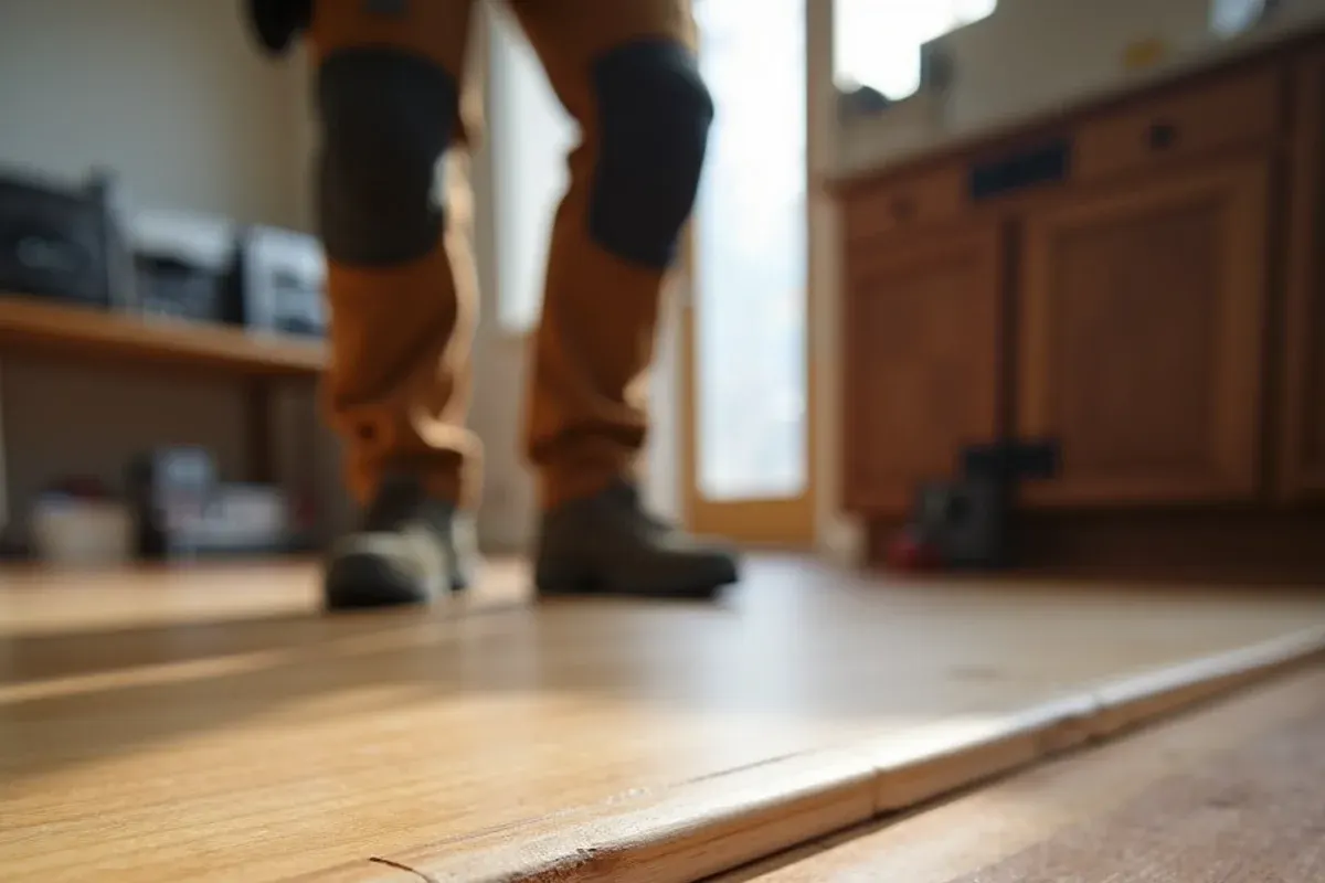 Edge and transition detail after hardwood floor repair in Idaho Falls