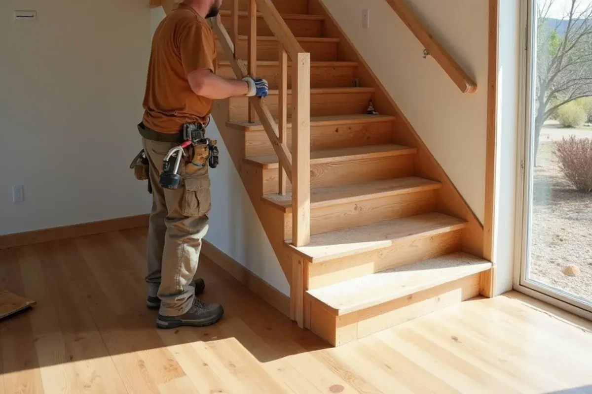 Hardwood Stairs work in progress in an East Idaho home