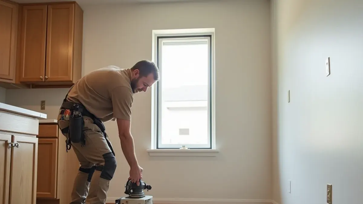 Waterproof luxury vinyl plank being clicked together in an Idaho Falls kitchen