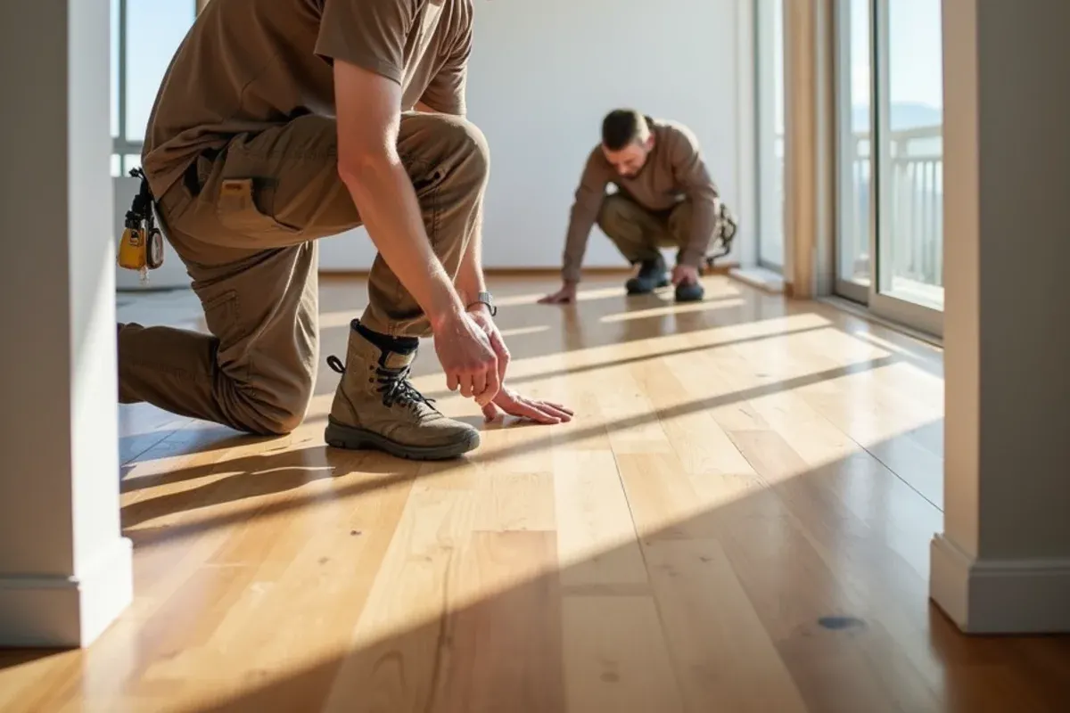 Typical home interior with new wood floors in Ammon, Idaho