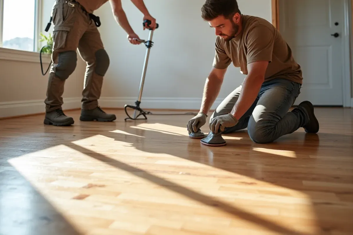 Typical home interior with new wood floors in Bonneville County, Idaho
