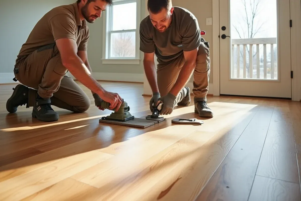 Typical home interior with new wood floors in Idaho Falls, Idaho