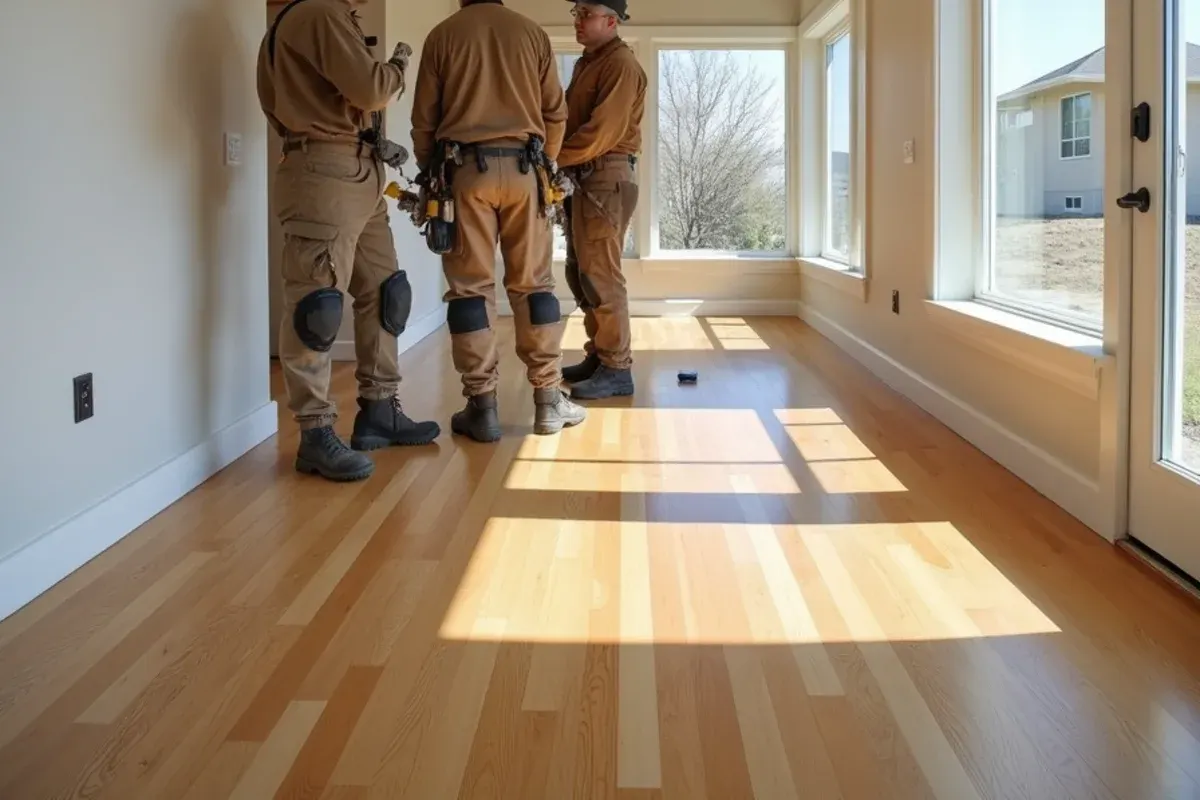 Typical home interior with new wood floors in Lincoln, Idaho